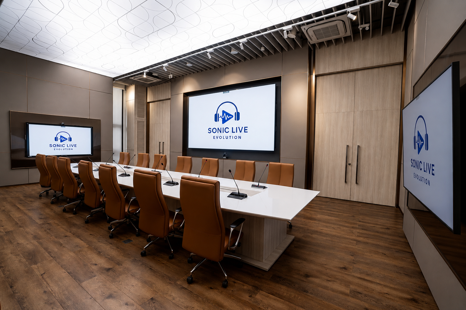 ห้องประชุมอัจฉริยะพร้อมจอ LED และระบบ Video Conference สำหรับองค์กรและห้องประชุมผู้บริหาร