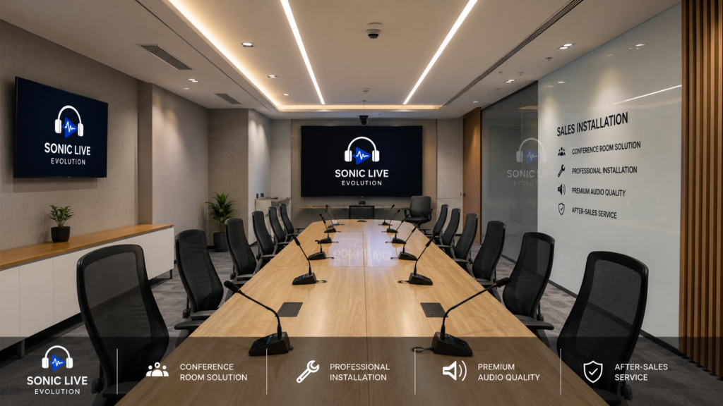 ห้องประชุมอัจฉริยะพร้อมจอ LED Display ระบบ Video Conference และระบบเสียงสำหรับองค์กร